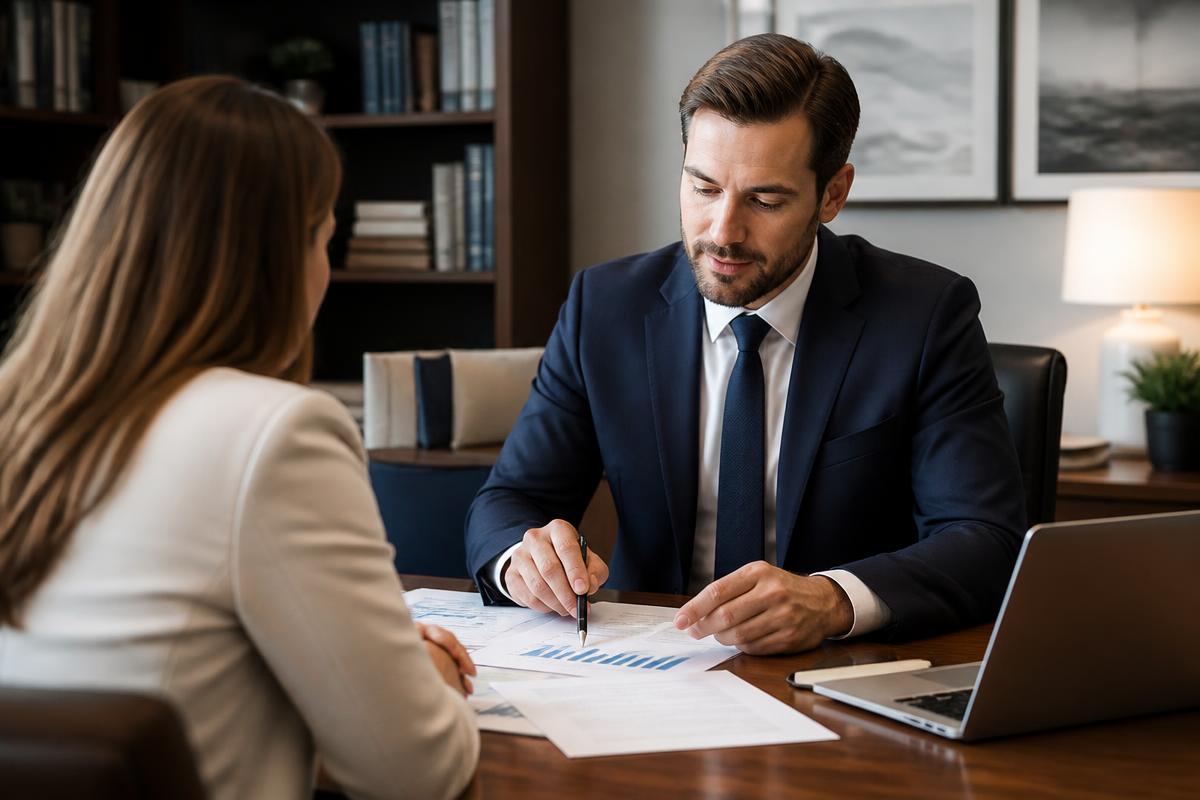 JCM advisor consulting with a client